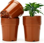 Pots de fleurs, 12 pièces, 13,5 cm, pour faire pousser des pots de fleurs lourds, en plastique, petits pots de culture, en plastique, ronds, pour graines, fleurs succulentes