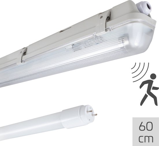 Luminaire LED IP65 60cm avec capteur incl.9W TL