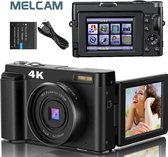 Smart-Shop 4K Digitale Camera Autofocus Compacte Vlogging Camera - 48Mp 3 ''180 ° Flip Screen Met Flitser