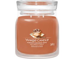 Yankee Candle - Pumpkin Cinnamon Swirl Medium Geurkaars - 50