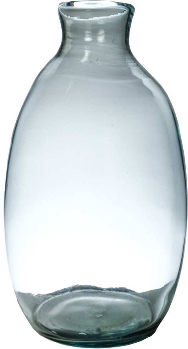 Hakbijl Glass Bloemenvaas Cheryl - transparant - eco glas - 18 x 30 cm - flesvaas