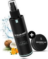 Sea Salt Spray Man - Zeezout Spray - Beach - Krullend Haar - Strong Hold - Cocos Sinaasappel Geur - Zwart