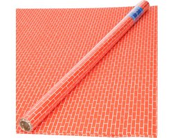 Rol met bouw bakstenen hobby knutsel papier - 50 x 70 cm - knutselen - Huisjes/huizen maken