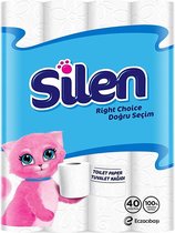 Silen - Toiletpapier – Wc Papier – Closet Papier – 2 Laags – 160 Vel Per Rol – 40 Rollen