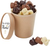 MOEDERDAG - MAMADAG Cadeau - Geschenk - Chocolade Duimpjes Bio Snoepbeker XXL - Kado - Geschenk - Liefste Mama