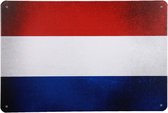 Tekstborden – Nederlandse vlag - Wandbord – Metalen bordjes mancave – Metalen wandbord – Mancave decoratie – Metal sign – Reclame bord – Mancave – 20 x 30cm – Cave & Garden