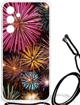Anti-shock Hoesje met foto Geschikt voor Samsung Galaxy A55 Telefoon Hoesje met doorzichtige rand Vuurwerk