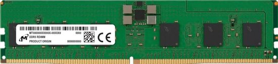 Micron MTC10F1084S1RC48BR - Geheugen - DDR5 - 16 GB: 1 x 16 GB - 288-PIN - 4800 MHz / PC5-38400 - CL40 - 1.1V - ECC