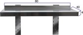 HCB® - Professionele Wandschap van metaal - Wandschap - RVS / INOX - Muurplank - wandplank - Horeca - 80x40x4 cm (BxDxH) - 15 kg