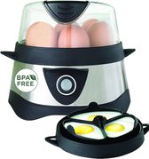 2 in 1 Eierkoker - Voor 1 tot 7 Gekookte Eieren - Tot 3 Gestoomde Eieren - Automatische Uitschakeling - Roestvrij Staal
