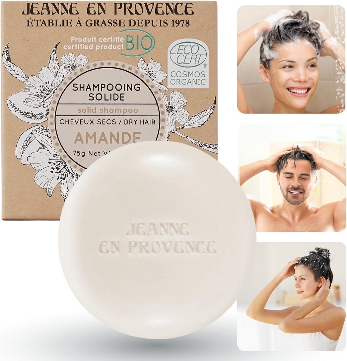 Jeanne en Provence - BIO Zoete Amandelolie Kubus Shampoo 75g
