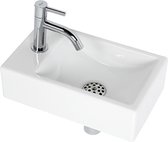 Plieger Austin Fountain Toilet Left - Set - Fontaine 37 x 23 cm avec robinet pour lavabo et siphon - Céramique - Blanc