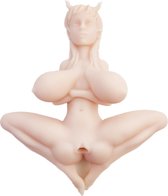BNDGx® - Mini sex pop Masturbator voor man - Pocket Pussy- kunst vagina - vaginaal - Grote borsten doll