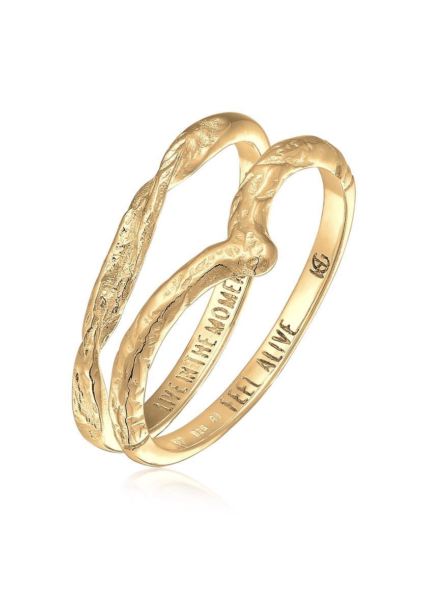 Haze & Glory - Ring - HG HAZE & GLORY - Ring Dames in 925 Sterling Zilver, sieraden vrouwen, Zilveren ringen geoxideerd, Stapelringen Set, Vintage, Feel Alive - Heren