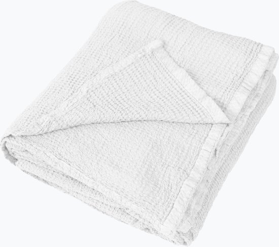 Dreamers Den - Couvre-lit Piqué - Couvre-lit - Wit - 160x250cm