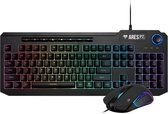 RGB Gaming Desktop Combo Zwart - Membraan Toetsenbord / Keyboard + Muis - Gamdias Ares P2 Lite