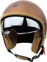 Coccinelle Motocubo | casque jet avec visière | bronze mat | taille M | cyclomoteur léger, scooter et moto