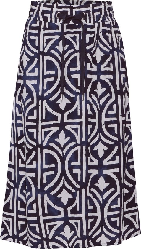 Street One A-shape Paperbag_print Dames Rok - deep blue - Maat 40