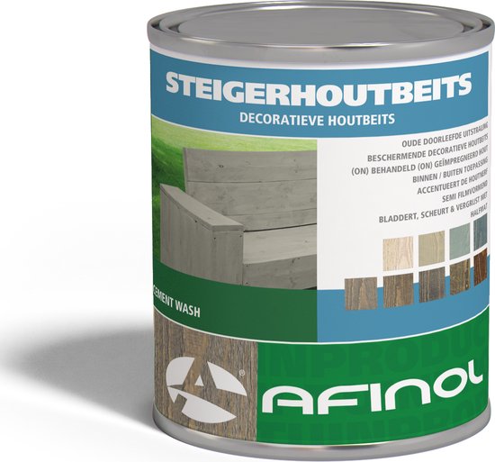 Afinol Steigerhoutbeits Old Brown Wash 750 ml - Steigerhout Beits - 9 Trendy Kleuren - Steigerhout beschermen - Beschermt tegen vocht
