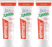Elmex Junior - Tandpasta - 5/12 jaar - 3x75ml - Voordeelverpakking