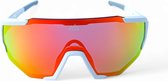 DESCENT - Sportzonnebril [Bolt] - Wit - Rood - MTB - Wielrennen - Extreme sports - Mountainbike - Fietsen - Hiken