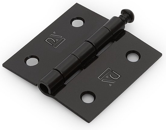 Scharnier - Zwart - Staal - Dulimex - Dulimex rechte hoeken zwart, losse pen, 51x51mm