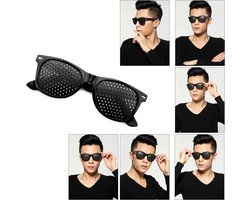 Doodadeals® - Rasterbril – Oogtraining – Gaatjesbril – Pinhole Glasses - Bril