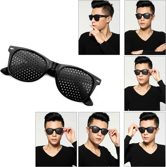 Doodadeals® - Rasterbril – Oogtraining – Gaatjesbril – Pinhole Glasses - Bril