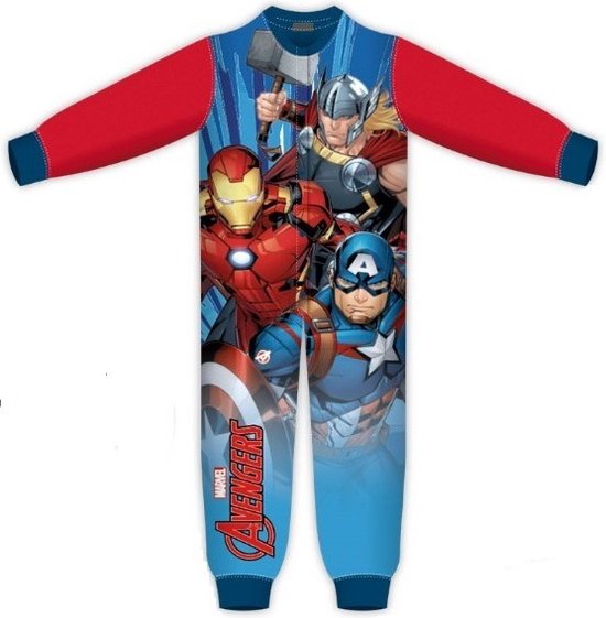 Avengers onesie - maat 104 - Marvel Avenger huispak pyjama - ritssluiting