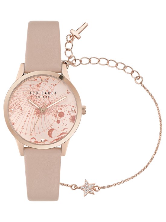 Ted Baker Fitzrovia Fashion Quartz Analog Watch Case: 100% Stainless Steel | Armband: 100% Leather 34 mm BKGFW2301W0