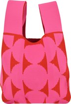 Mini Tas - Cirkel Roze/Rood | Handtas/Shopper | 36 x 20 cm | Fashion Favorite