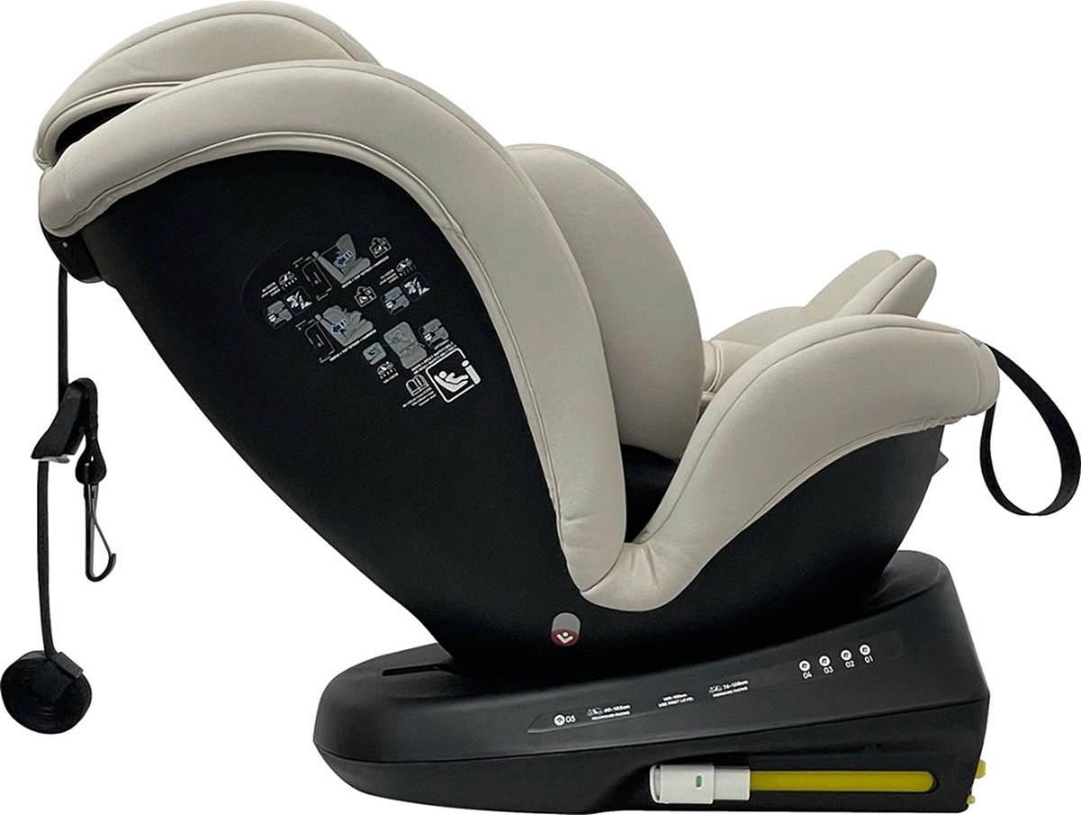 Ding Aiden 360° autostoel - Isofix, 40-150cm, geboorte tot 12 jaar thumbnail 6