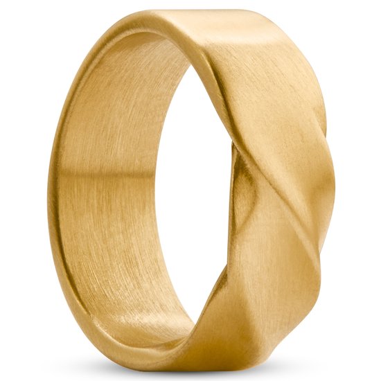 Evan Brody Twisted Stalen Goudkleurige Ring