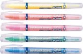 Sakura Two Sided Hervulbare Highlighters 5 Colors Ecofeel Set + 5 Ink Refills