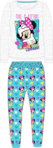 Disney Minnie Mouse Pyjama-set Katoen Grijs/Turquoise Maat 104