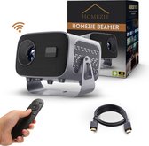 Homezie Beamer | Inclusief HDMI kabel & Afstandsbediening | Scherm Spiegelen | Keystone correctie | 4K support | Projector