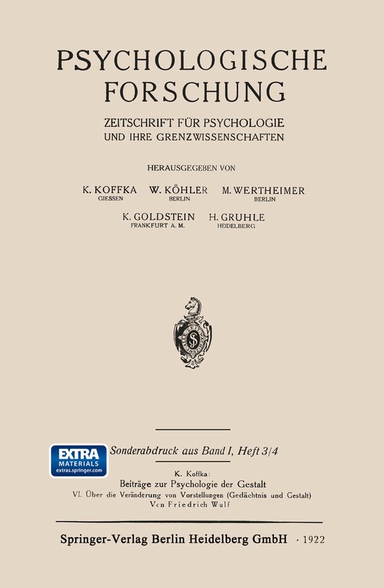 Psychologische Forschung - cover