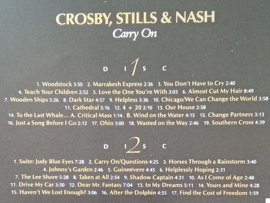 Crosby Stills Nash Carry On - 2 CD | bol