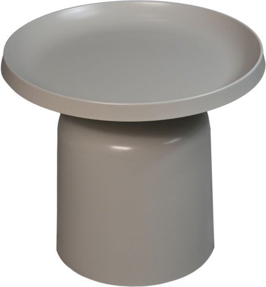 Bijzettafel grijs - metaal - ø50x66 cm