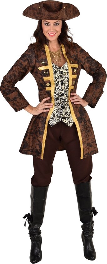 Magic By Freddy's - Costume Pirate & Viking - Pirate Always Thought - Femme - Marron - Medium - Déguisements - Déguisements