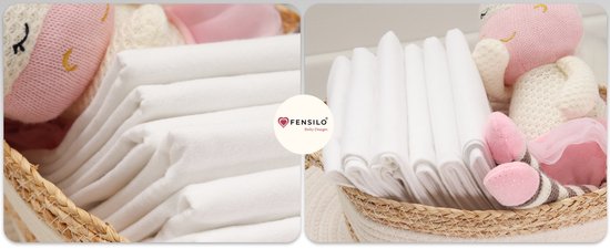 Flanellen Luiers- 6 PACK - Wit – FENSILO – Flanellen doeken