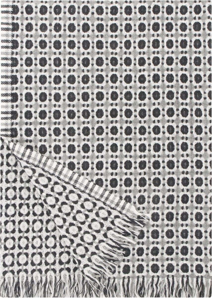 Lapuan Kankurit Wollen Plaid - CORONA (130x170cm) Zwart - Plaids.shop®