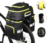 3-in-1 multifunctionele fietstas, 65 liter, fietstas, bagagedrager, tas, fietstas met regenbescherming, voor mountainbike en racefiets