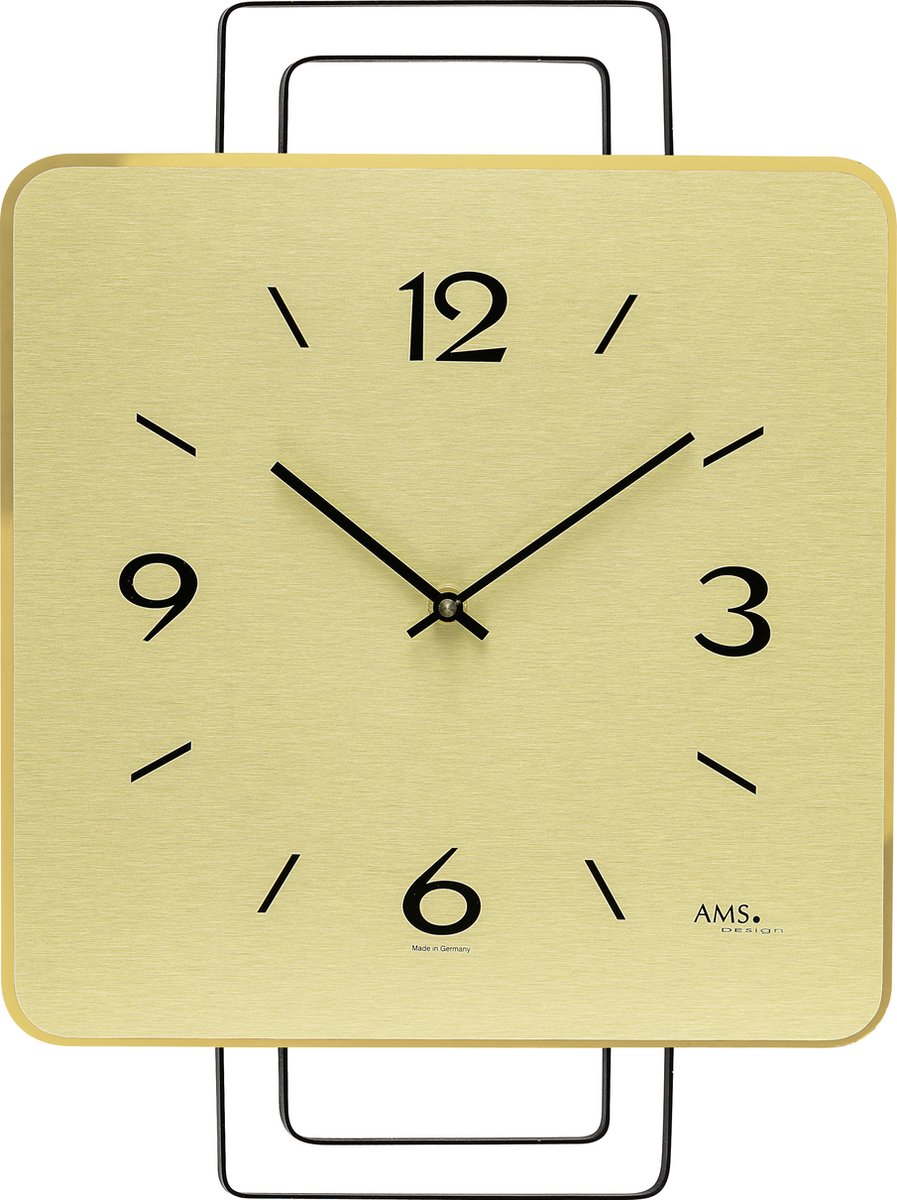 AMS 9691 moderne wandklok / messing