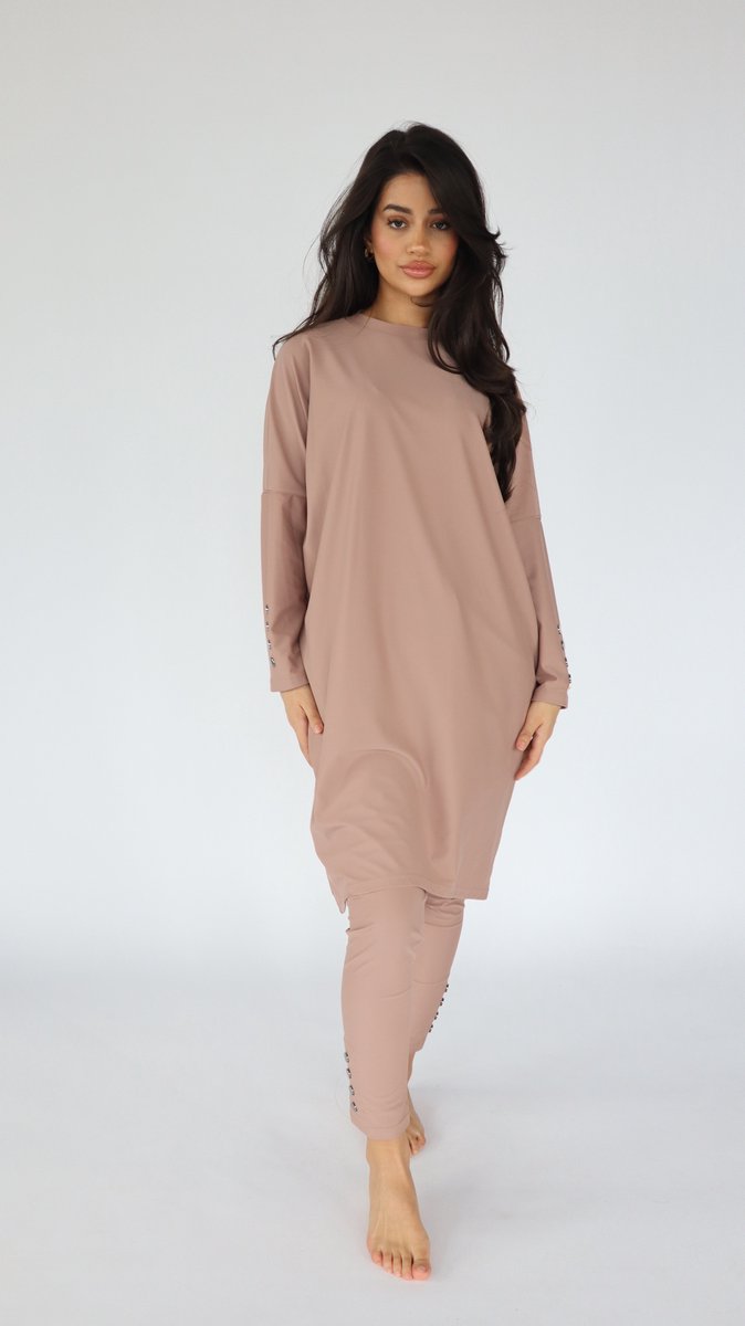 Burkini Sara - Burkini met turban - Badpak - Zwemset maat S/36 - kleur Antler