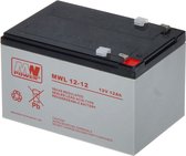 WL4 SB-12-120 12VDC 12Ah voor bijvoorbeeld een zonnepaneel, alarm, UPS of toegangscontrole installatie