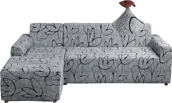 PETCUTE Elastische bankhoezen 2-zits bank slipcovers fluwelen dikke bankhoes bankhoezen Beige
