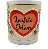 Mok - moederdag - leafste mem - bloemen - frysk - friese moederdag cadeau - thee mok - koffie mok - vintage