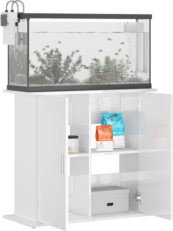 Aquariumstandaard 81x36x73 cm bewerkt hout betongrijs kopen