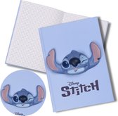 Disney Stitch geruit notitieboek in blauwe A5 kaft